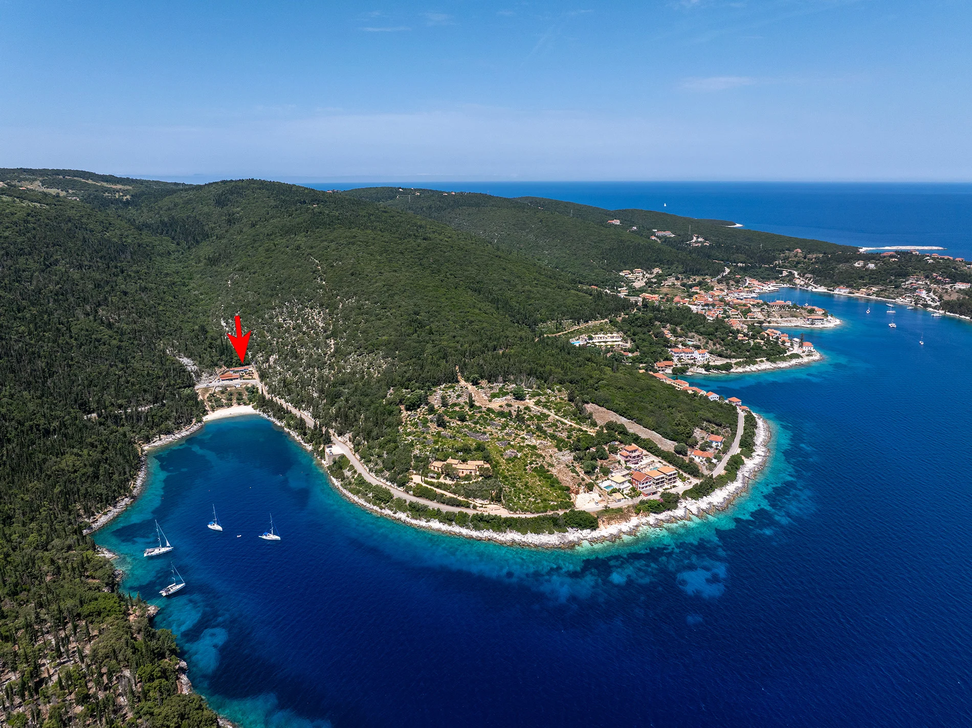 Fiscardo Kefalonia accommodation close to the beach and village center